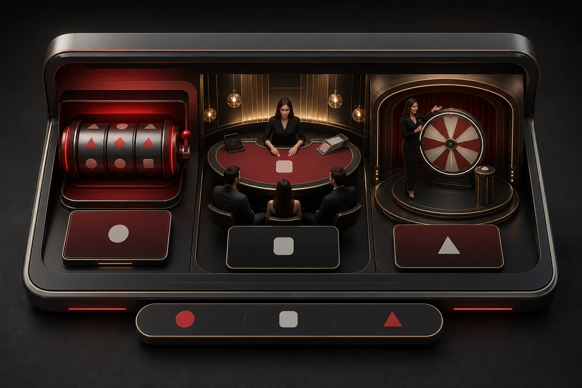Slot, canlı casino ve TV oyunları arasındaki görsel farklar